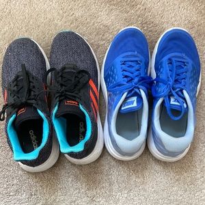 Adidas sneakers and Nike sneakers
